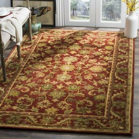 Safavieh 6 x 6 ft. Round Traditional Antiquity- Red and Red Hand Tufted Rug AT52E-6R